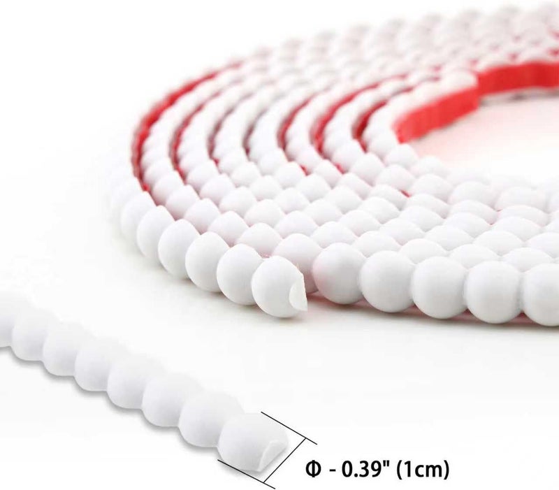Trimold 118" x 0.39" Peel and Stick Unfinished Beaded Trim - Easy to Paint, Flexible DIY Craft Molding for Mirror Frame, Backsplash, Wall, Door, Cabinet, Dresser, Shelf - Image 2